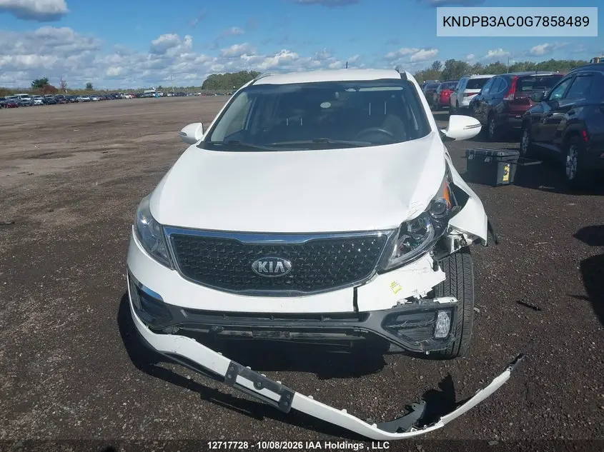 2016 KIA SPORTAGE VIN KNDPB3AC0G7858489 — фото 12