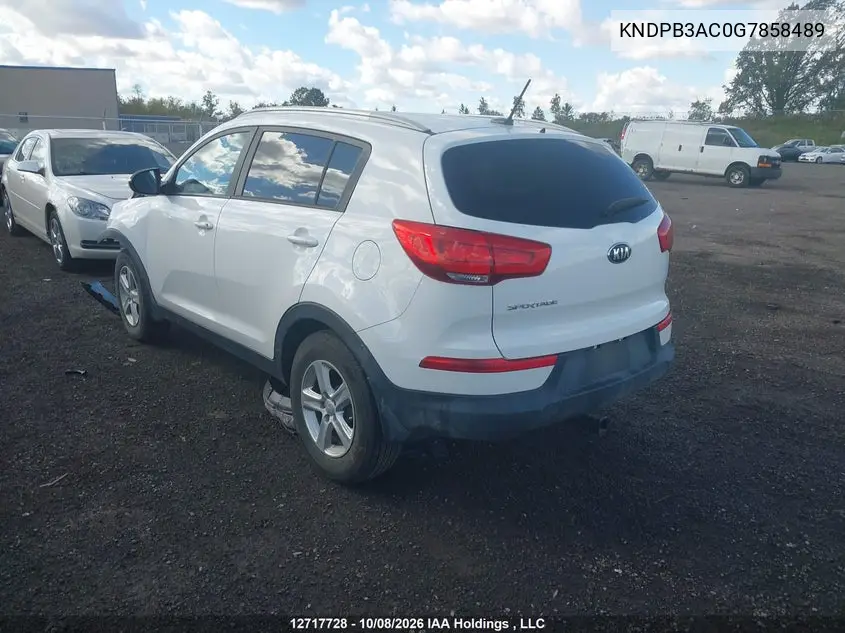 2016 KIA SPORTAGE VIN KNDPB3AC0G7858489 — фото 3