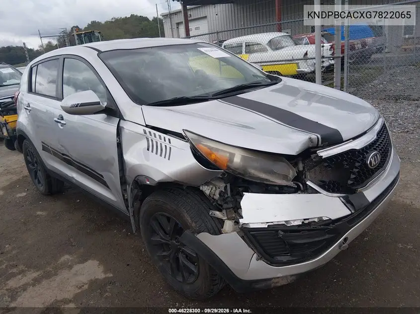 KIA SPORTAGE 2016, VIN KNDPBCACXG7822065
