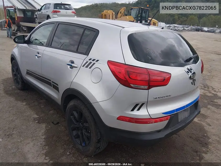 2016 KIA SPORTAGE VIN KNDPBCACXG7822065 — фото 3