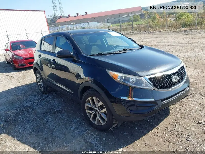 KIA SPORTAGE 2016, VIN KNDPBCAC0G7858301