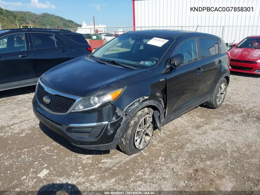 2016 KIA SPORTAGE VIN KNDPBCAC0G7858301 — фото 2