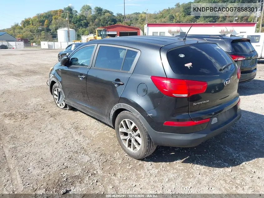 2016 KIA SPORTAGE VIN KNDPBCAC0G7858301 — фото 3