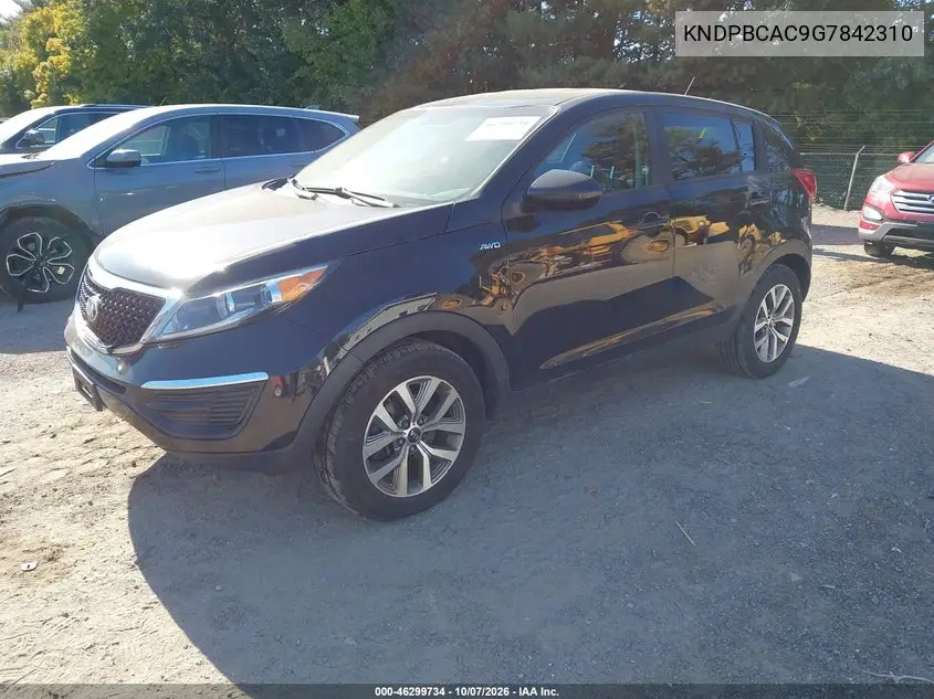 2016 KIA SPORTAGE VIN KNDPBCAC9G7842310 — фото 2