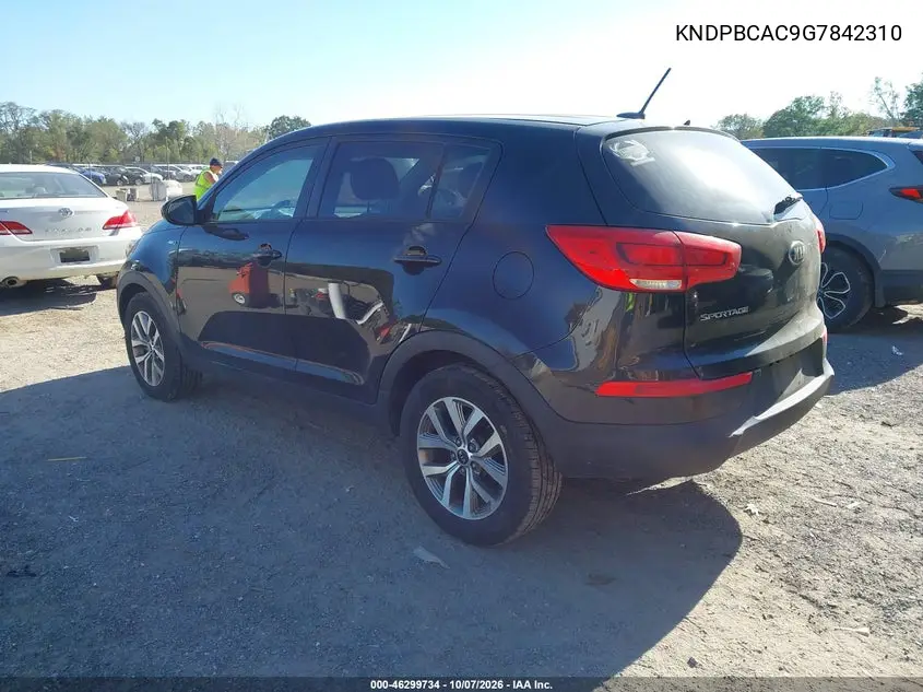 2016 KIA SPORTAGE VIN KNDPBCAC9G7842310 — фото 3