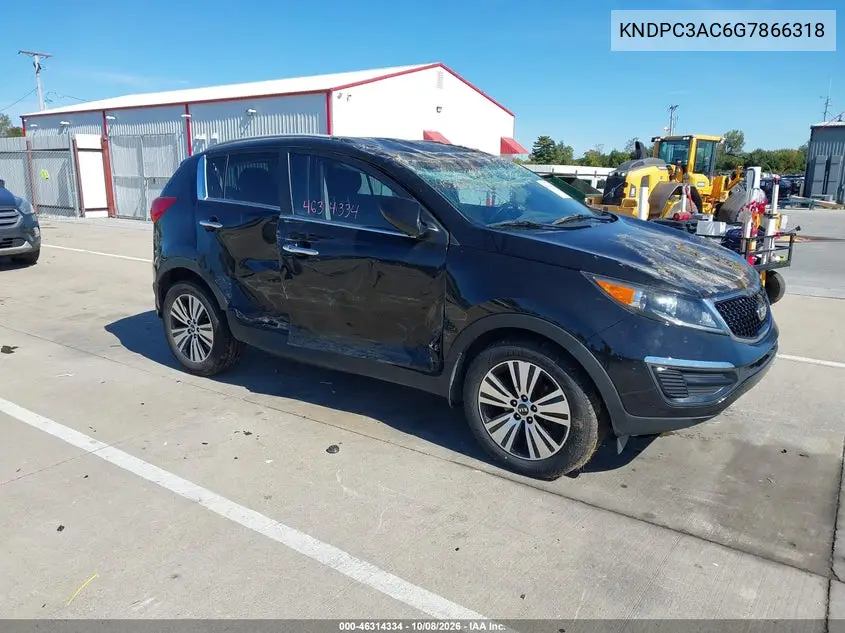 KIA SPORTAGE 2016, VIN KNDPC3AC6G7866318
