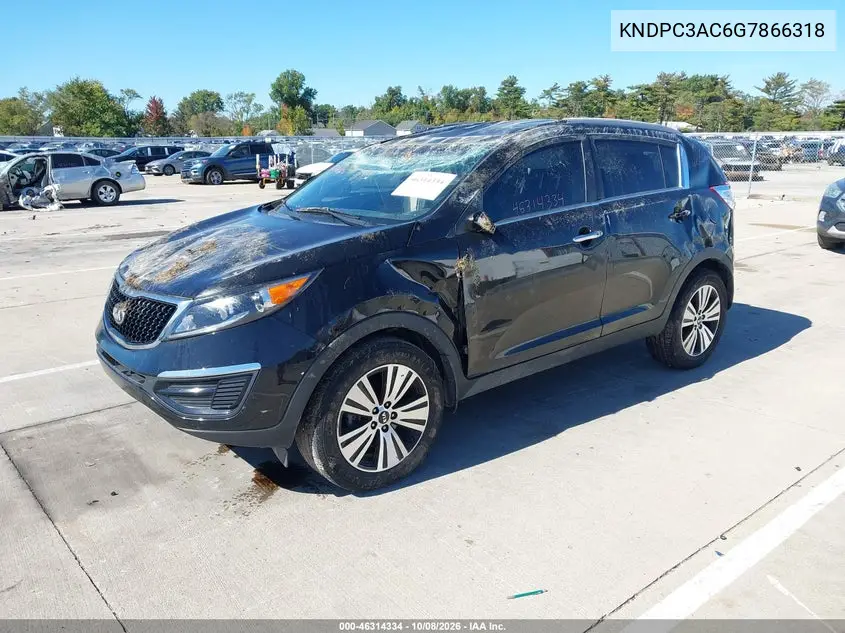 2016 KIA SPORTAGE VIN KNDPC3AC6G7866318 — фото 2
