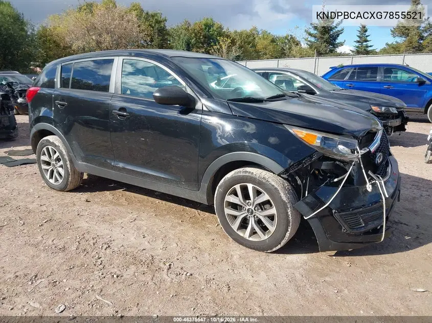 KIA SPORTAGE 2016, VIN KNDPBCACXG7855521