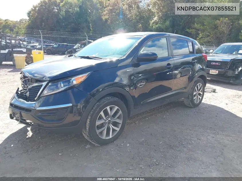 2016 KIA SPORTAGE VIN KNDPBCACXG7855521 — фото 2