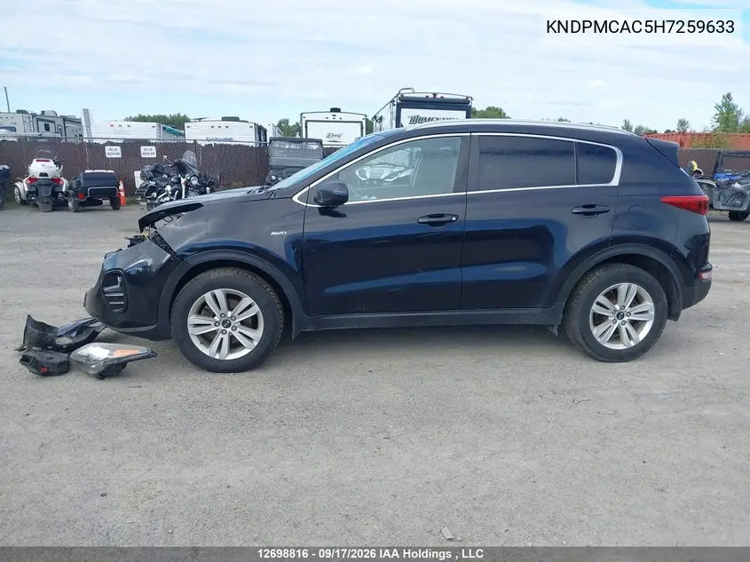 2017 KIA SPORTAGE VIN KNDPMCAC5H7259633 — фото 14