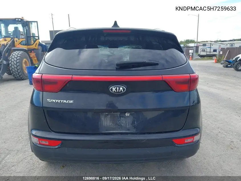 2017 KIA SPORTAGE VIN KNDPMCAC5H7259633 — фото 16