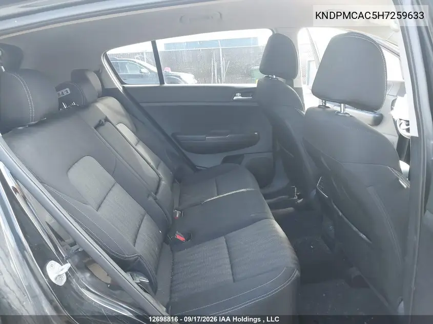 2017 KIA SPORTAGE VIN KNDPMCAC5H7259633 — фото 8
