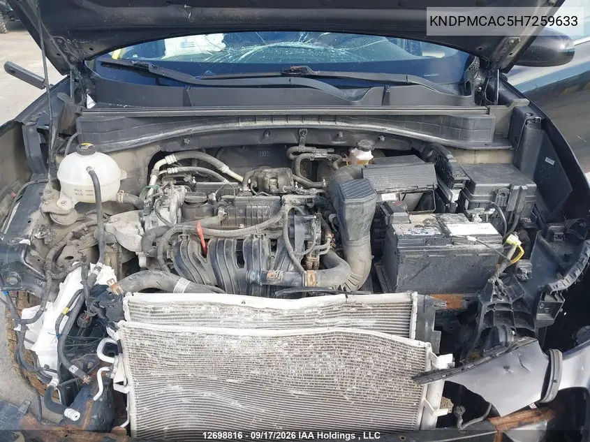 2017 KIA SPORTAGE VIN KNDPMCAC5H7259633 — фото 9