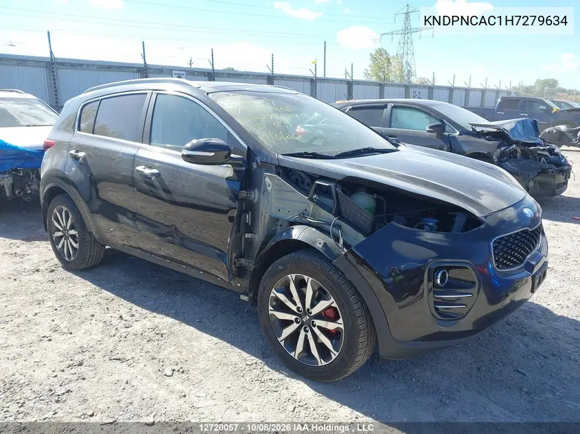 KIA SPORTAGE 2017, VIN KNDPNCAC1H7279634