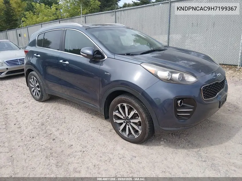 KIA SPORTAGE 2017, VIN KNDPNCAC9H7199367