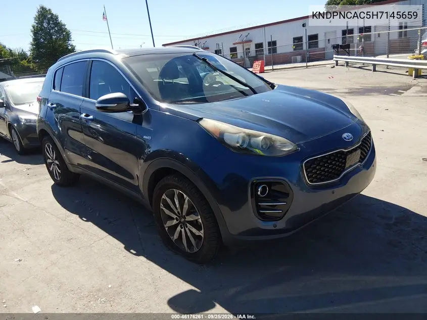 KIA SPORTAGE 2017, VIN KNDPNCAC5H7145659
