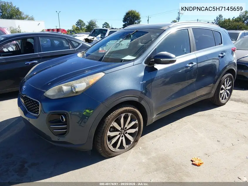 2017 KIA SPORTAGE VIN KNDPNCAC5H7145659 — фото 2