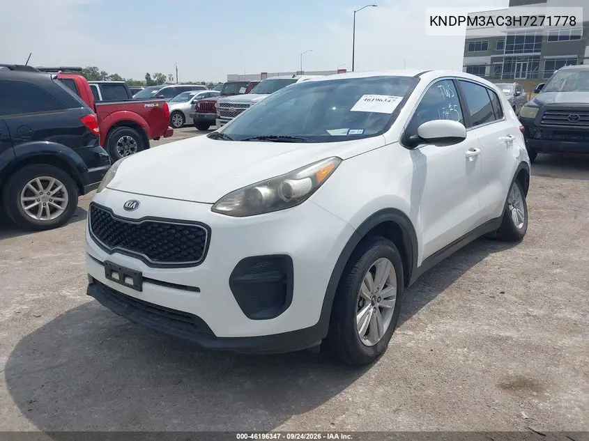 2017 KIA SPORTAGE VIN KNDPM3AC3H7271778 — фото 2