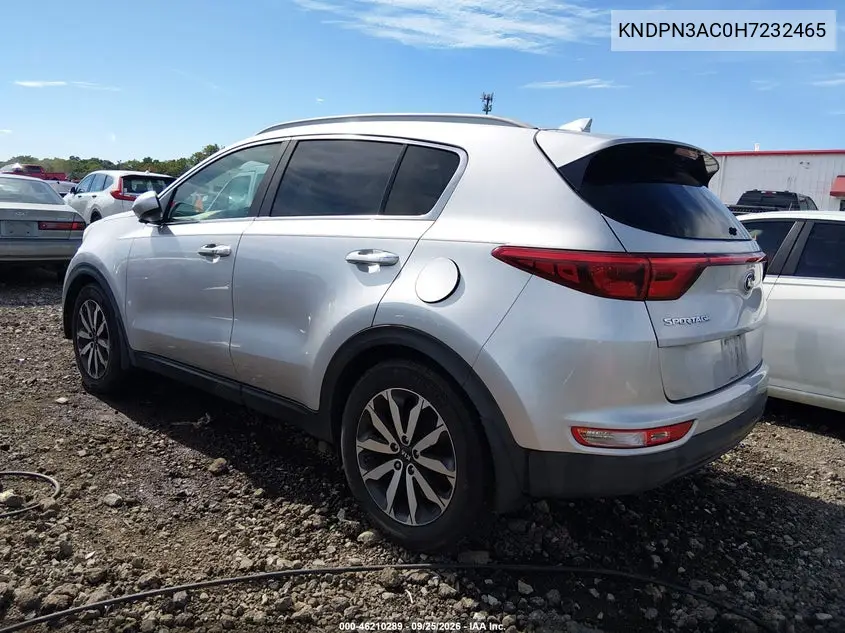 2017 KIA SPORTAGE VIN KNDPN3AC0H7232465 — фото 3