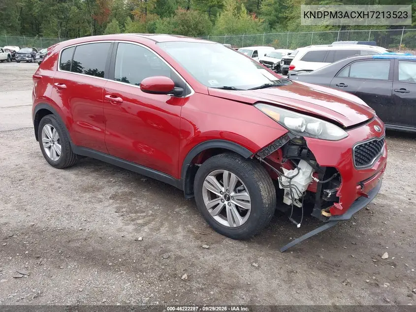 KIA SPORTAGE 2017, VIN KNDPM3ACXH7213523