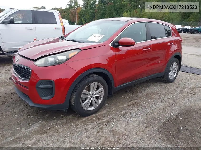 2017 KIA SPORTAGE VIN KNDPM3ACXH7213523 — фото 2