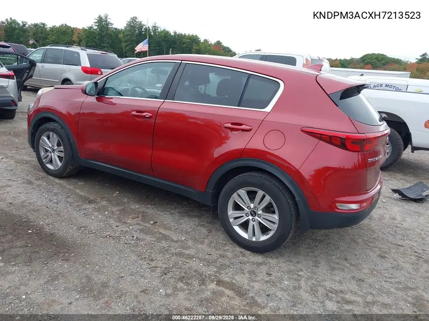 2017 KIA SPORTAGE VIN KNDPM3ACXH7213523 — фото 3