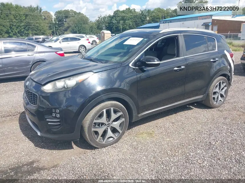 2017 KIA SPORTAGE VIN KNDPR3A63H7222009 — фото 2