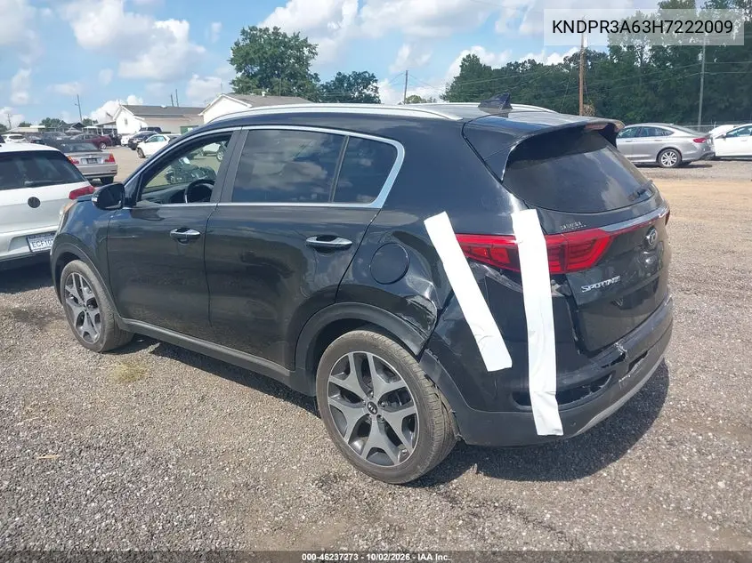 2017 KIA SPORTAGE VIN KNDPR3A63H7222009 — фото 3