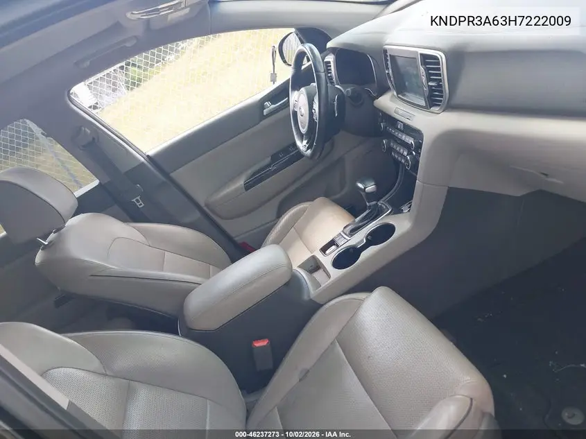 2017 KIA SPORTAGE VIN KNDPR3A63H7222009 — фото 5