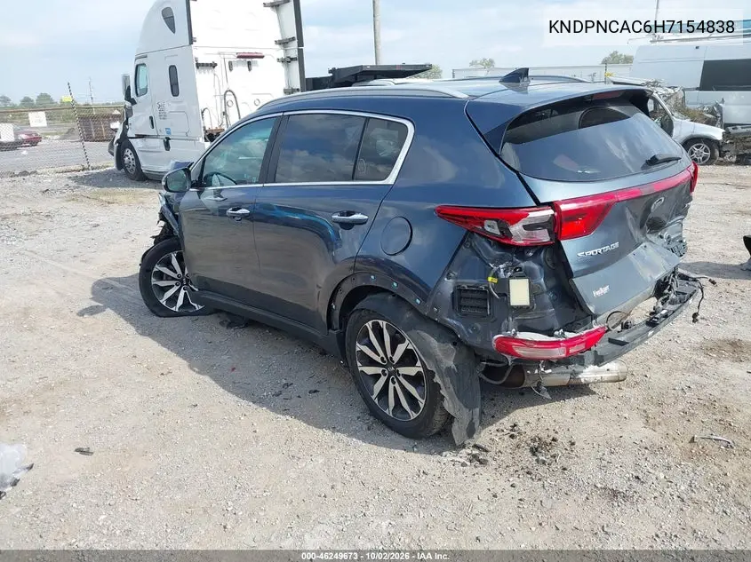 2017 KIA SPORTAGE VIN KNDPNCAC6H7154838 — фото 3