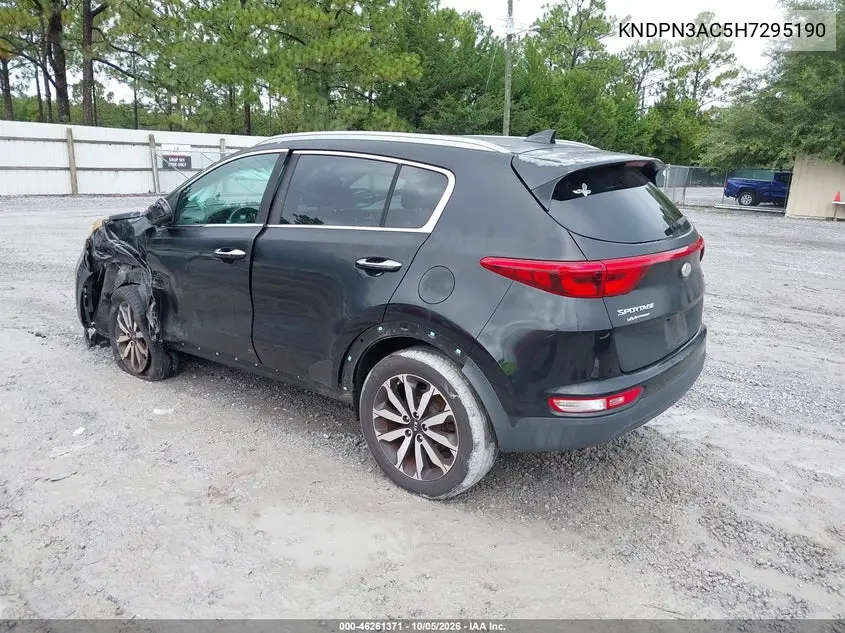 2017 KIA SPORTAGE VIN KNDPN3AC5H7295190 — фото 3