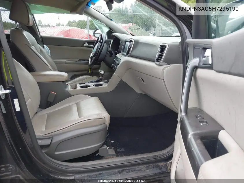 2017 KIA SPORTAGE VIN KNDPN3AC5H7295190 — фото 5