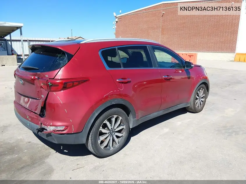 2017 KIA SPORTAGE VIN KNDPN3AC3H7136135 — фото 4
