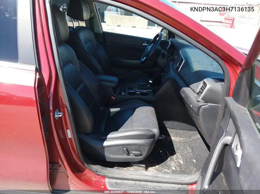 2017 KIA SPORTAGE VIN KNDPN3AC3H7136135 — фото 5