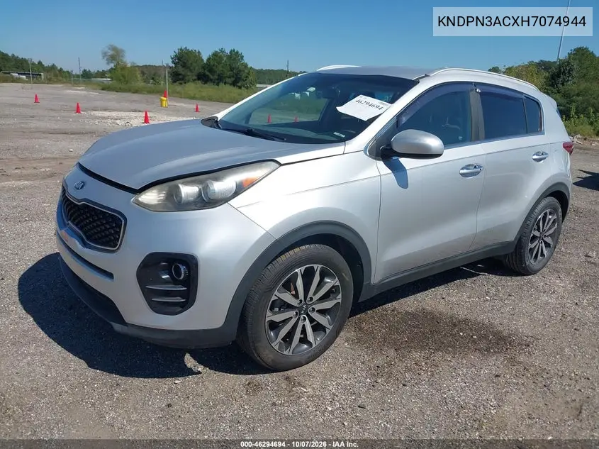 2017 KIA SPORTAGE VIN KNDPN3ACXH7074944 — фото 2