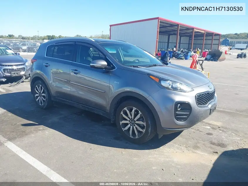KIA SPORTAGE 2017, VIN KNDPNCAC1H7130530