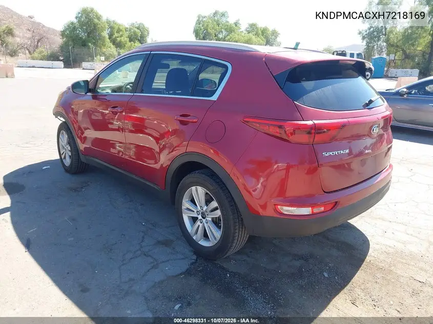 2017 KIA SPORTAGE VIN KNDPMCACXH7218169 — фото 3