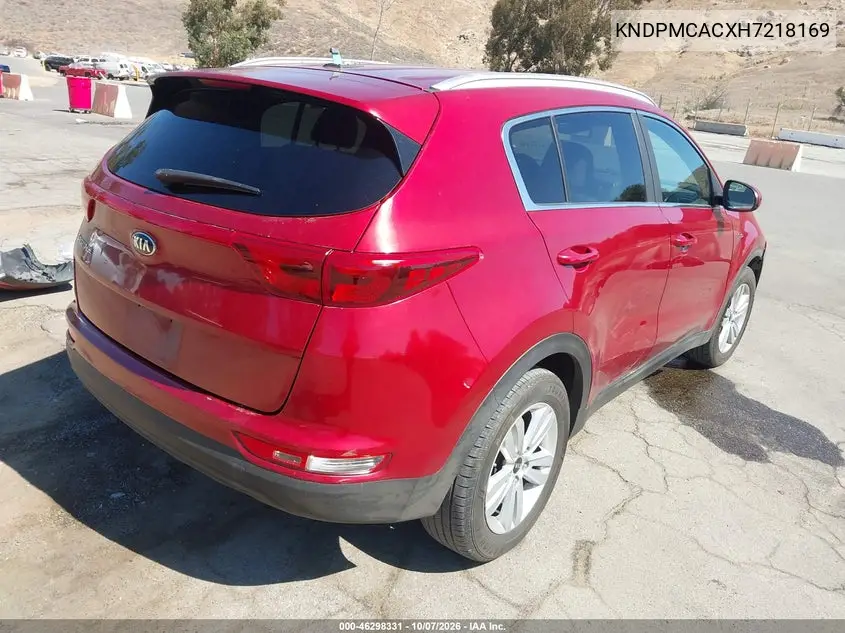 2017 KIA SPORTAGE VIN KNDPMCACXH7218169 — фото 4