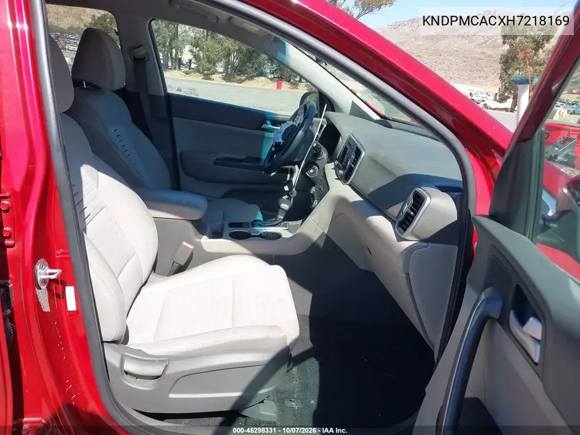 2017 KIA SPORTAGE VIN KNDPMCACXH7218169 — фото 5