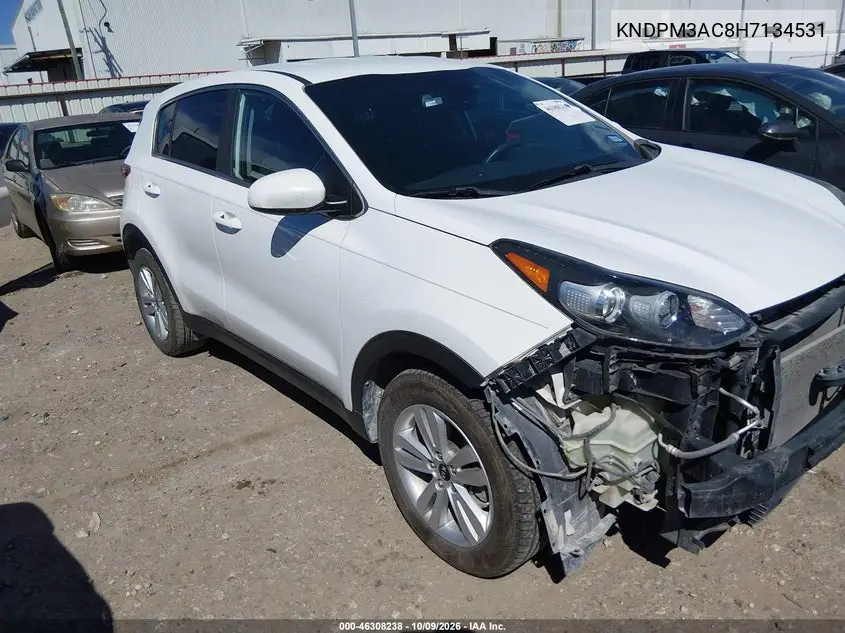 KIA SPORTAGE 2017, VIN KNDPM3AC8H7134531