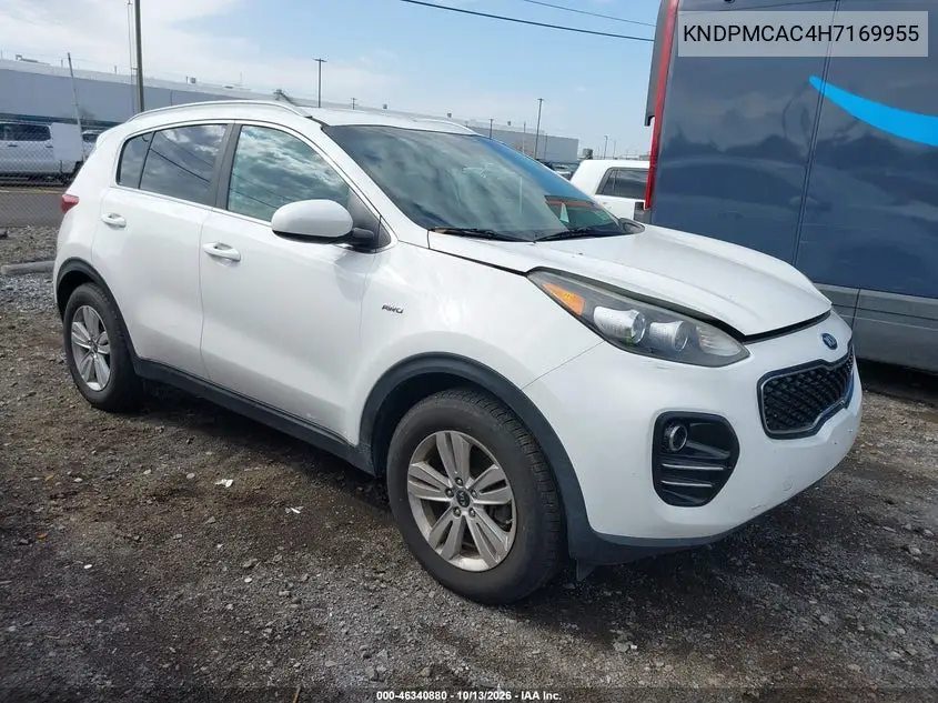 KIA SPORTAGE 2017, VIN KNDPMCAC4H7169955