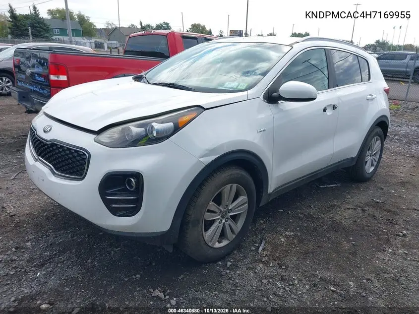 2017 KIA SPORTAGE VIN KNDPMCAC4H7169955 — фото 2