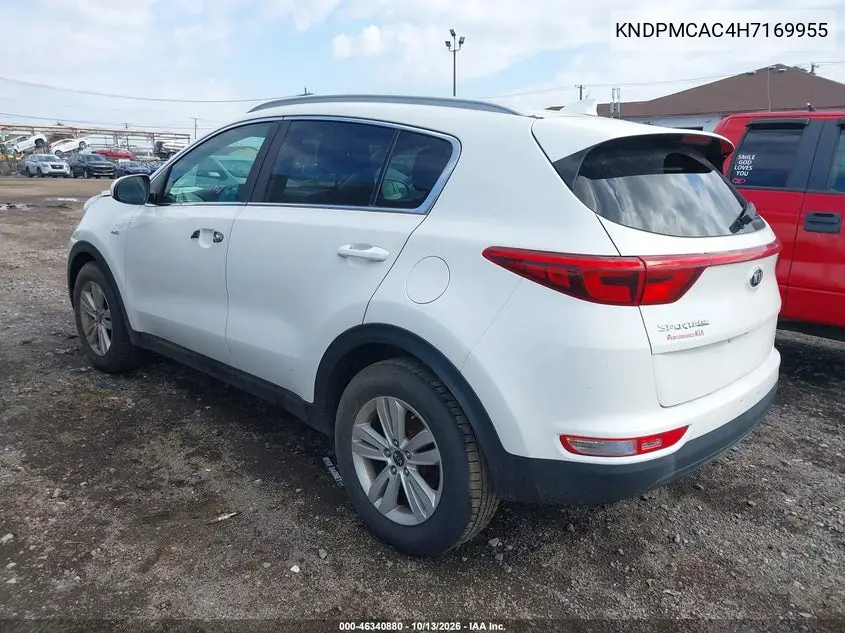 2017 KIA SPORTAGE VIN KNDPMCAC4H7169955 — фото 3