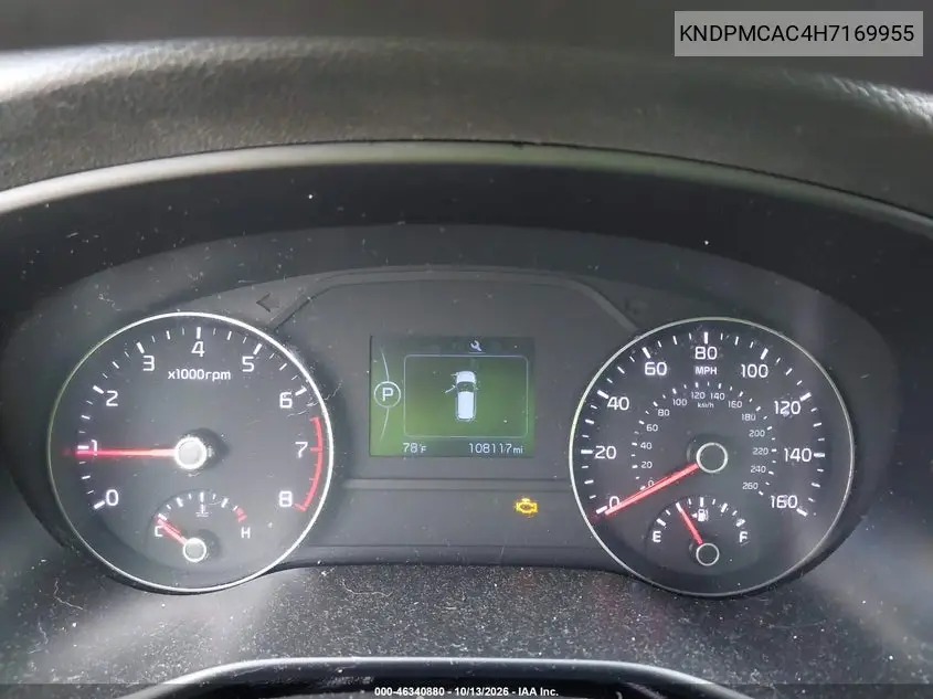 2017 KIA SPORTAGE VIN KNDPMCAC4H7169955 — фото 7