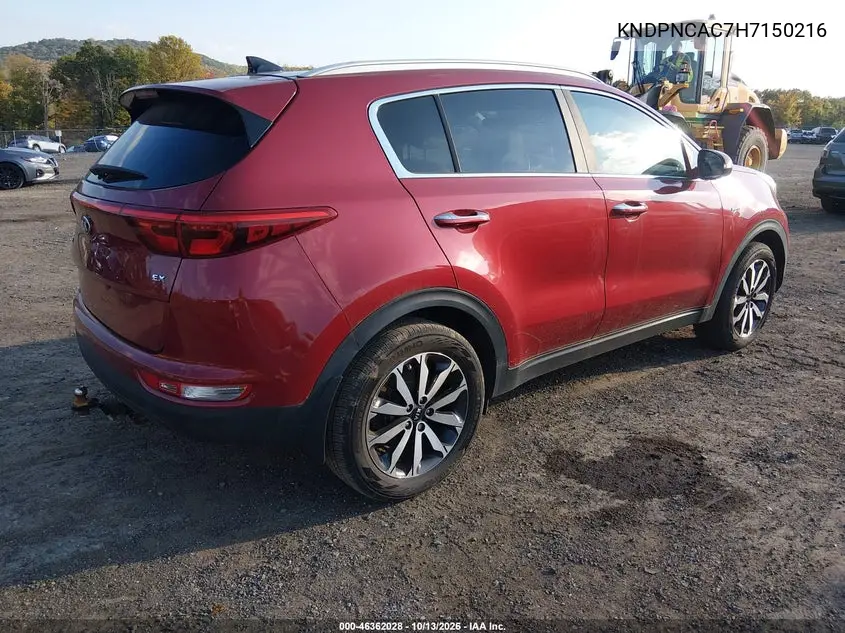 2017 KIA SPORTAGE VIN KNDPNCAC7H7150216 — фото 4