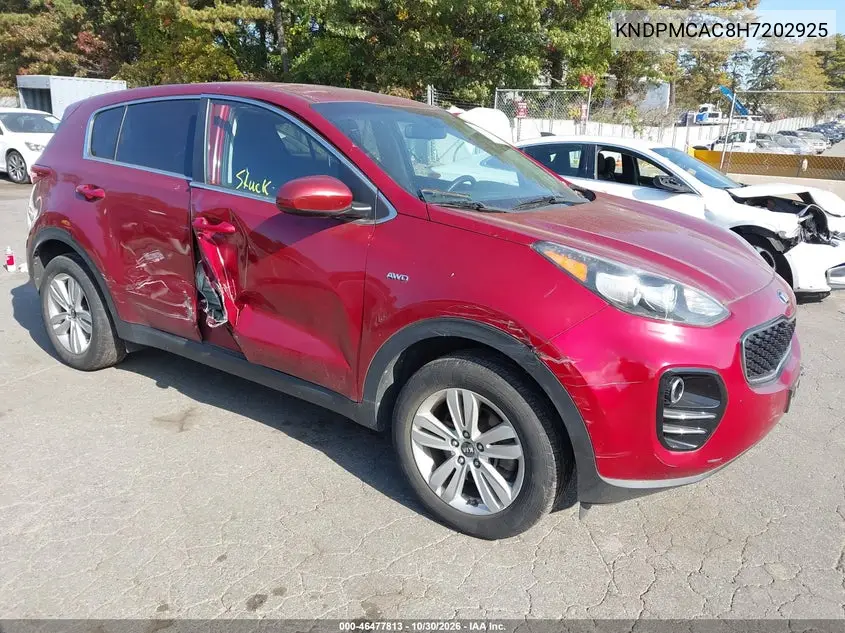 KIA SPORTAGE 2017, VIN KNDPMCAC8H7202925