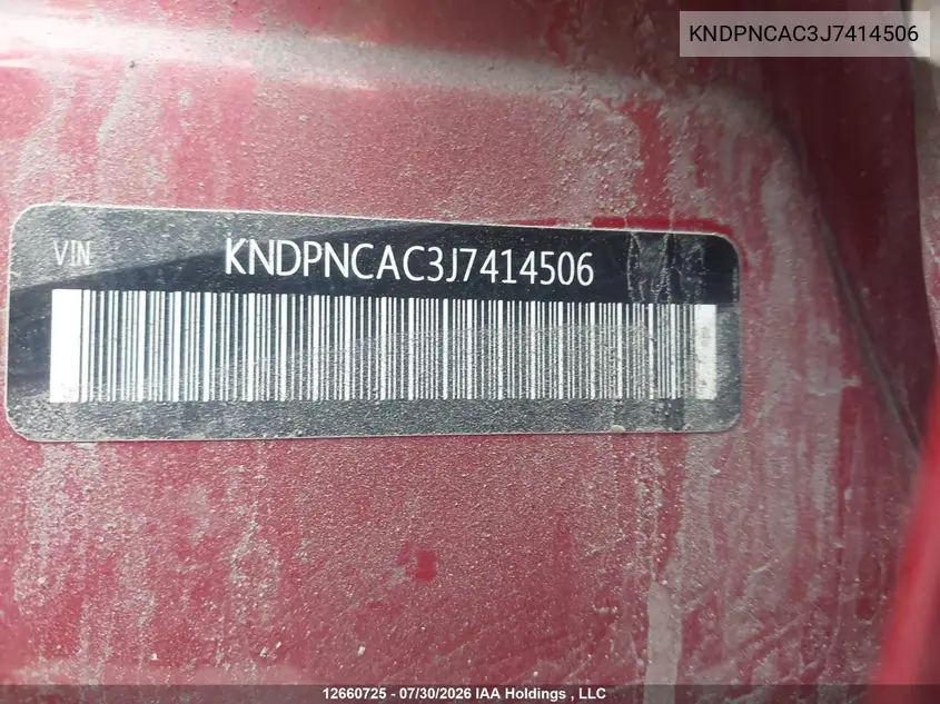 2018 KIA SPORTAGE VIN KNDPNCAC3J7414506 — фото 17