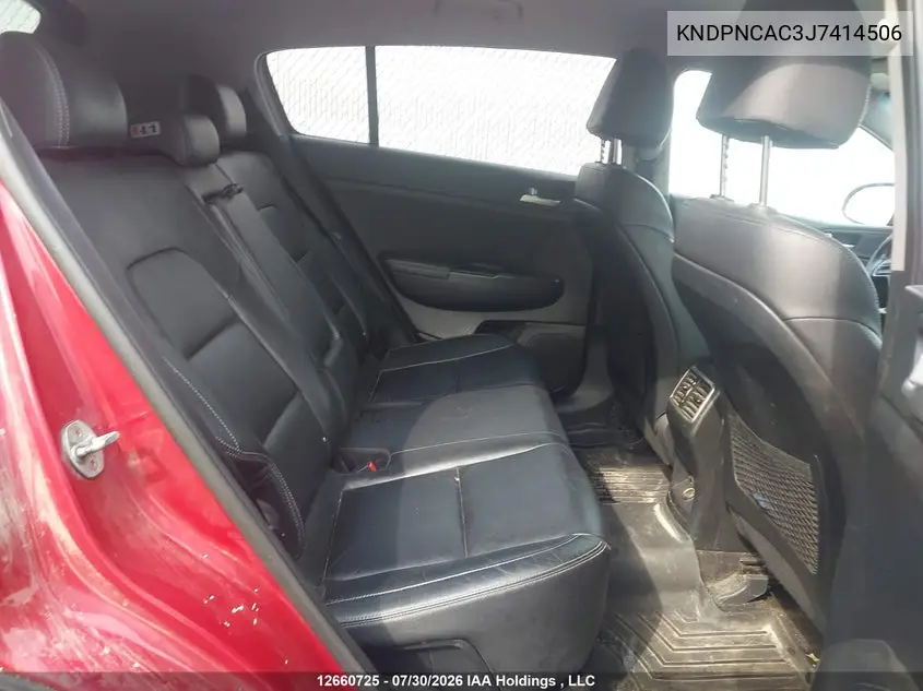 2018 KIA SPORTAGE VIN KNDPNCAC3J7414506 — фото 8