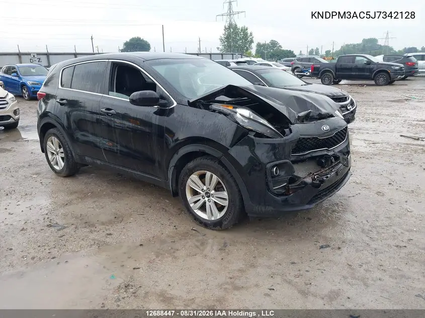 KIA SPORTAGE 2018, VIN KNDPM3AC5J7342128