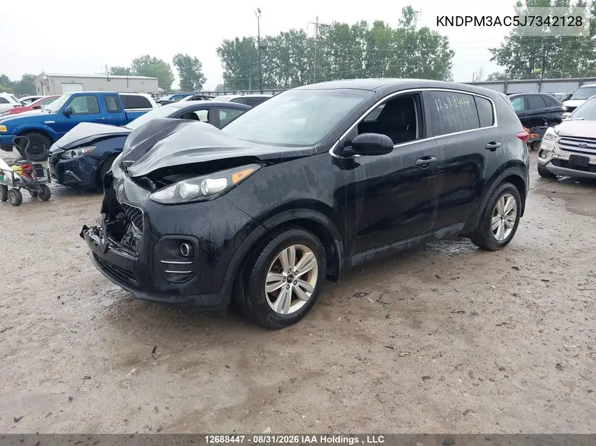2018 KIA SPORTAGE VIN KNDPM3AC5J7342128 — фото 2